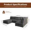 product-fancy-a13f2474-6518-48f9-bf19-047ef17fe465 Cloud-Like Chenille Sofa, 300Cm/118.1" Long, 174Cm/68.5" Wide, 84Cm/33" High, 1400Lbs Load Capacity, Ultra Soft & Durable, Pet Friendly, Easy Clean, with Side Storage Pocket & Easy Pull Handle Luxury Lounge Couch for Living Room