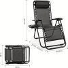 [Portable Foldable Chair] 4pcs Zero Gravity Lounge Chairs, Foldable Reclining Outdoor Chair with Pillow And Cup Holder, Space-Saving Portable Zero Gravity Chair for Patio, Poolside, Beach, Grassland, Camping