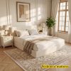 product-fancy-a154dfaa-1437-4881-b9d2-93bef50e9e50 Upholstered Platform Bed, Compressed 2-in-1 Convertible Sofa Bed, Vacuum Packed Boneless Sleeper Couch, Queen Bed Frame Features A Headboard, No Assembly Required, Multifunctional Furniture For Small Apartment Dorm Office