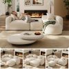 product-fancy-a19427ca-c60f-4d12-a31a-32bc0139824b Boneless Cloud Couch Sectional, Modern Curved Back L Shape Modular Sofa with Ottoman Comfy Deep Seat Memory Foam Chenille Luxury Couches for Living Room, No Assembly Required