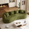 Moedrn Oversized Boneless Curved Sofa 68.5" / 106.5"/ 130.7" Sectional Sofa Couch Comfy Luxury Plush Chenille Floor Sofa Memory Foam Couches For Living Room, Apartment, Office, Guestroom
