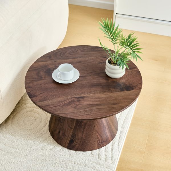 product-fancy-a1a872a7-60cb-414d-8f7b-d205b0db07ee Round Coffee Table 23.6 Inch Modern Minimalist Small Space-Saving Low Table with Smooth Tabletop & Engineered Wood/MDF Top, Suitable for Living Room, Bedroom, Apartment, Office - Assembly Compact Circular Furniture for Small Spaces