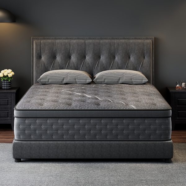 product-fancy-a234bc6e-494d-4775-a79c-15bc3bc13c0c 12/14 Inch Mattress (Full, Queen, King) - Premium High-Quality Firm Mattress for Deep Sleep with Extra Lumbar Support. Memory Foam Hybrid with Luxury Euro Top, Individually Wrapped Pocket Springs And Motion Isolation.