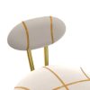 product-fancy-a262023c-2d11-4a56-8130-34a1ee25c287 Pair of Contemporary Velvet Bar Stools with Counter Height, Featuring a Golden Metal Frame And S-Shaped Stripe Backrest, Upholstered Round Chairs Inspired by Basketball And Soccer, Complete with Footrest for Dining Areas, Kitchens, And Bars
