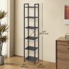 product-fancy-a292d6d0-959b-4ca2-8230-56303f76e4fe Industrial 6-Tier Heavy-Duty Steel Bookcase Shelf - Tall Narrow Vertical Storage Unit with Adjustable Shelves, Freestanding Space-Saving Bookshelf Suitable for Home Office,, Bedroom - Assembly, Modern Industrial