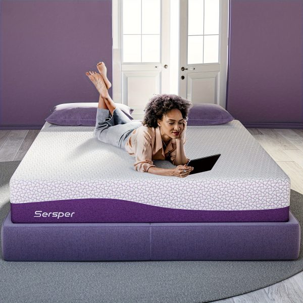 product-fancy-a2a5ae6a-855f-484e-8f24-d9eb29b731df 12 Inch Gel Infused Breathable Memory Foam Mattress, Adaptable to Adjustable Bed Frame