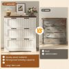 A Rustic Sideboard Storage Cabinet Featuring Three Wooden Drawers, Designed for Multiple Uses. This Stylish File Cabinet Serves As Accent Furniture Suitable for The Living Room, Entryway, Home Office, Or Kitchen, Available in White, Brown, And Grey