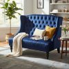 product-fancy-a33dba8c-a8ff-40f1-beb1-62d72ff6f19c 50-Inch Two-Seater Sofa, Comfortable Velvet Fabric, Mid-Century Modern Style, Minimalist Design, Extended Backrest, Compact Two-Seater Suitable for Bedrooms, Apartments And Home Offices