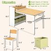 product-fancy-a3528348-4015-4cc1-a6b9-a563a386b068 Children's Folding Art Desk & Chair Set with Storage Box & Tissue Holder - Wooden Table and Chair Suitable for, Assembly Compact Folding for Room, Playroom, Learning Table