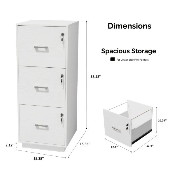 product-fancy-a35a44b9-0bb8-4fe2-9b7b-df1755abaf77 Bonnlo 3-Drawer Lockable File Cabinet - Wood Filling Organizer with 2 Drawers, 27" Height, 3, 2 Cu Ft Storage, Contemporary Style for Home Office, Durable Artificial Wood & Metal Handles, No Assembly Required, File Storage Cabinet, Modern Office Furniture, Sleek Design, Sturdy Construction, Small Space Living, Minimalist Design, Highquality Materials, Home Office Users