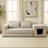 product-fancy-a384659c-c3f7-4ffd-90fa-5bfffb33d155 Comfy Deep-Seat Single Sofa with Exclusive Pet Resting Space, Made of High-Density And High-Resilience Foam. No Assembly Required, Multifunctional Modular Design, Suitable for Various Home Interior Decoration Scenarios
