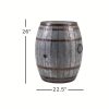 product-fancy-a3d884f9-b3de-499c-ad01-4d769ed41868 Barrel Shaped Side Table, Wine Cabinet, Coffee Table with Storage Space, Western Cowboy Style, Sturdy Metal Cast Small Coffee Table, Suitable for Sofa Side, Study, Living Room, Backyard Garden Terrace