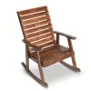 product-fancy-a3e81a22-bd60-443f-95e3-a8cea9c22f46 Wooden Rocking Chair for Outdoor Use, Featuring a Rustic High Back Design, Suitable for Indoor Spaces, Backyards, And Patios, in a Natural End