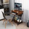 product-fancy-a418b97e-d1df-4a6c-a696-98cf8df3bca6 YQ FUNLIS Computer Desk Workstation With Smooth Keyboard Tray, Z-Shaped Study Writing Desk For Small Spaces Compact Table For Home Office, Small Computer Cart Mobile Laptop Cart