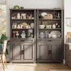 product-fancy-a4306b24-6f5b-417a-8fd5-90bcacf66fed Farmhouse Bookcases with Doors And Drawer, 6 Shelf Display Storage Shelves 70 in Tall Bookshelf for Home Office