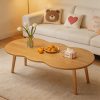 product-fancy-a45315b6-65d9-4473-879e-f94b177a934b Modern Cloud-Shaped Coffee Table with Wavy Edge - Space-Saving Low Table Suitable for Small Spaces, Minimalist Nordic Style Engineered Table for Apartments, Easy Assembly Sofa Side Table for Bedroom, Balcony & Living Room Decor