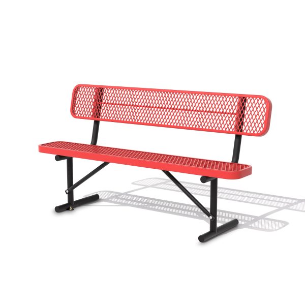 Sturdy Outdoor Metal Park ing, Offered in 4/6/8 Feet, Outdoor with Back Support And Portable Structure, Commercial ing for Shopping Centers, Retail Stores, Parks, And Patios