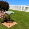 Mosaic Round Side Table, Creative Decorative Wrought Iron Small Coffee Table, Indoor Living Room Balcony Courtyard Corner Table, 1 pc, Multi-Color Optional