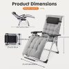 product-fancy-a4ae1f80-e7e3-404b-bbd6-6512587a640e Zero Gravity Recliner, Foldable Patio Chair --- Includes Cup Holder Tray; Removable Cushion; Ideal For The Beach, Patio, Or Poolside