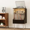 product-fancy-a4d18f99-7076-421c-97e5-5fe0b83eaa66 Contemporary Glass Storage Unit Featuring a Wavy Drawer And Two Shelves, Ideal As a Side Table for The Living Room with a Tempered Gold-Brown Glass Sliding Door, Suitable for Use As a Bedside Table in The Bedroom