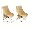 product-fancy-a4e91965-9bfd-4f02-b099-7e7cceac3a10 2 High-backed Moon Chairs Come with A Storage Bag for Easy Folding And Storage - Durable Iron Alloy, Suitable for Courtyards, Outdoor Leisure, Camping And Fishing Beach Chairs