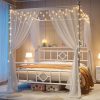 product-fancy-a50aa1ef-e66c-455b-8255-1ac5b472624d Queen/full/twin Size Bed Frame with Storage Headboard, Detachable MetalPlatform Bed with Under-Bed Storage, Sturdy Bed Frame with Shelves, No Box Spring Needed White/black