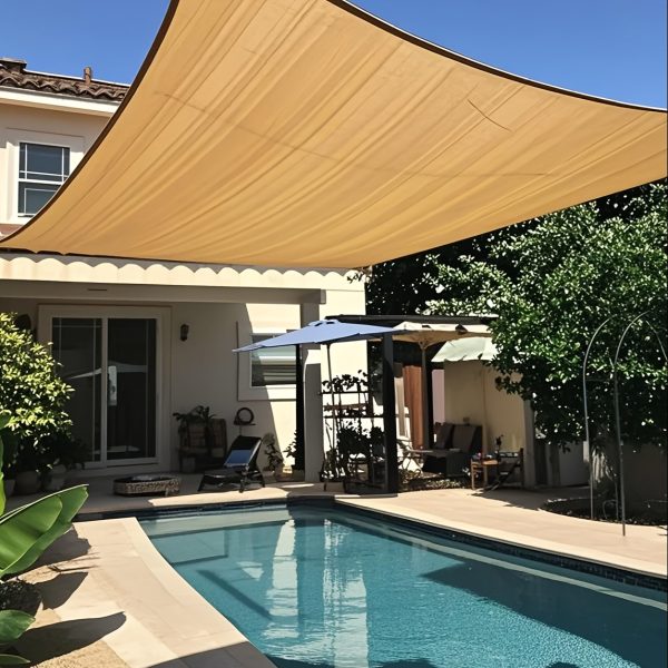 Outdoor Privacy Shade Canopy Compatible for, Garden, - Heavy-Density Awning with Reinforced Corners & Fabric Cover, Assembly, Shade