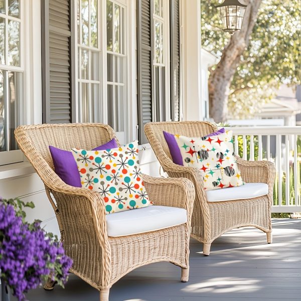 Set Of 4, Modern Geometric Throw Pillow Covers, Boho Abstract Pattern Cushion Covers, Chic Polka Dot Classic Art Home Decor Pillowcases, 18*18inch, for Farmhouse, Living Room, Bedroom, Sofa, Porch, Patio, Outdoor, Without Pillow Inserts