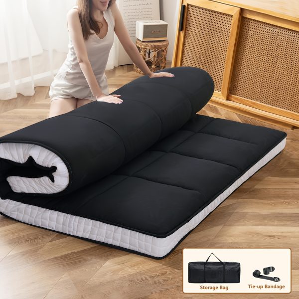 product-fancy-a5451aaf-1e7d-492c-b284-46bbfd97e3f2 LILYPELLE Japanese Futon Mattress, Folding Sleeping Pad Futon, Portable Camping Mattress With Storage Bag, Black