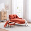 product-fancy-a59a1e08-217b-4952-8448-75ff6027821e 58'' Indoor Chenille Chair with Left Armrest And Lumbar Pillow Upholstered Furniture Lounge Chair, Lounge Sofa for Living Room Bedroom Office with Footstool.
