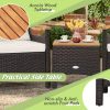 product-fancy-a5a0cfe5-0ca2-4d2d-9839-4c2bec1cedd1 3pcs Patio Rattan Furniture Set Wooden Armrest Table Top Cushioned Deck