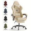 product-fancy-a61bffe7-3121-4bfd-86df-d0b3a594a211 Velvet Fabric Ergonomic Gaming Chair with Footrest And Massage, Reclining Computer Gamer Chair for Adult And Teens, Racing Style PC Home Office Video Game Chair