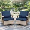 product-fancy-a62cc700-40ff-4c98-8fa0-bb7394eb4aae 2pcs Oversized Outdoor 360°Swivel Rocker Patio Chairs Set, 2pcs Oversized Rocking Chair, Outdoor Swivel Rocking Glider Chairs Set Of 2, PE Wicker Rattan Outdoor Patio Swivel Rocking Furniture Set for Garden Porch