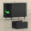 product-fancy-a6332a24-2567-4c57-9ec7-032d4d87bb05 2 Drawer File Cabinet, fit Legal/Letter/A4 Size, 39.4" Filing Cabinet with 2 Sliding Door Storage for Home Office