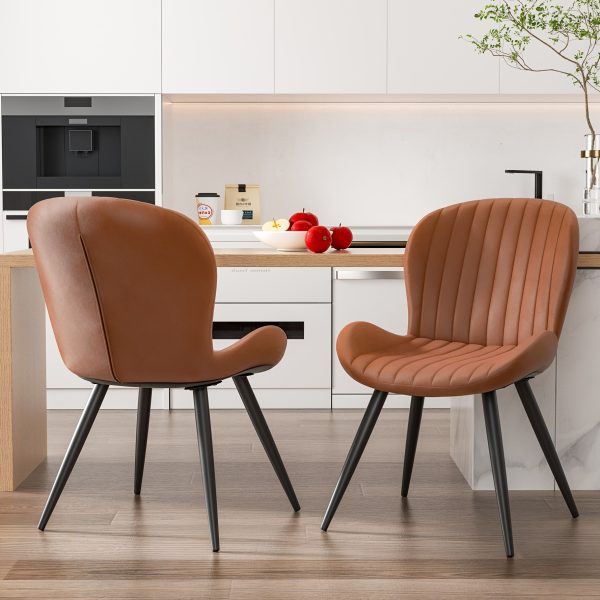 product-fancy-a645d365-0c4d-4a34-90a3-69fea43f41ee Set Of 2/4 Dining Chairs - Boucle Upholstered Kitchen Chairs with Curved Backrest & Metal Legs - Mid Century Modern Round Dining Room Chairs for Vanity, Living Room