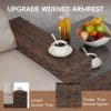 product-fancy-a68b2220-1fa3-497f-bf33-8f1ec5b5a02b RAISED Patio Furniture Set, 2piece/3piece/4piece/6piece Wicker Outdoor Patio Furniture Sets with Cushions And Coffee Table, Outdoor Sectional Boho Patio Conversation Set Sectional Sofa for Backyard, Porch, Beige/Blue