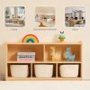product-fancy-a6becab0-d5c2-4567-8cc9-178b44a39e66 Large Wood Storage Organizer, 2-Shelf Wood Bookshelf, 5-Section Kids Bookshelf, Wooden Storage Cabinet for Classroom, Kids Bookcases And Toddler Shelf for Kids Room, Playroom, Nursery