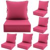 product-fancy-a71f68ba-dbc6-437a-a7d5-6c4995bda554 Outdoor Cushion Set of 1pc/2pcs/4pcs/6pcs - Thick 35D High-Density Foam Cushions Measuring 24*24*6.5 Inches, Featuring Quick Rebound, High Durability, And Easy Cleaning, Suitable for Outdoor Furniture Like Sofas And Patio Chairs
