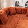 product-fancy-a8144478-e6b9-47a7-9a13-ddf1853462a4 KERDOM Chenille Oversized Sleeper Sofa Couch, 170 Inches Extra Long Convertible 3-4 Person Pull-Out Sofa Bed, Sectional Convertible Corner Sofa, Combination Spliced Block Sofa Side Table