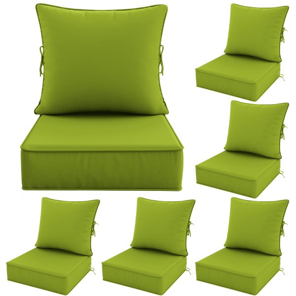 product-fancy-a8639f85-7269-48f7-a874-692a65f1fb36 Outdoor Cushion Set of 1pc/2pcs/4pcs/6pcs - Thick 35D High-Density Foam Cushions Measuring 24*24*6.5 Inches, Featuring Quick Rebound, High Durability, And Easy Cleaning, Suitable for Outdoor Furniture Like Sofas And Patio Chairs