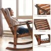 product-fancy-a899bf54-b62b-4abd-bfac-2e9262a625a9 Wooden Rocking Chair for Outdoor Use, Featuring a Rustic High Back Design, Suitable for Indoor Spaces, Backyards, And Patios, in a Natural End