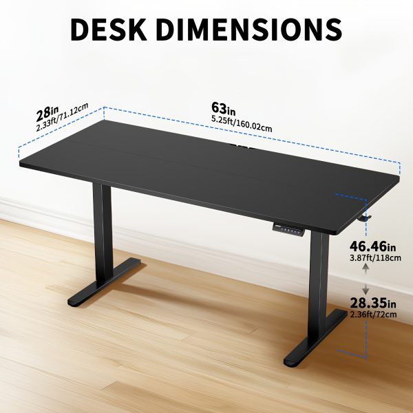product-fancy-a8f8290e-0ed7-40ef-bd03-366d97974c2e Adjustable Height Electric Lift Desk - 63/55/48 Inch - Ergonomically Designed Office Desk - Gaming Desk - Suitable For Home Offices, Cafes, Restaurants - Electric Standing Table - UP TO 40% OFF - Easter Gift