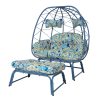product-fancy-a9089531-3b7c-46aa-a697-44bb404a8c72 Large Double Egg Chair with Stand for Outdoor Use, Spacious Hammock Chairs for Two, Lounge Chair with Ottoman, Extra-Large Patio Chair with Footrests, Cushions, Wicker Rattan Swing for Garden Or Backyard