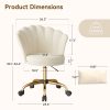 product-fancy-a97394a0-90ad-4a96-b172-aefc9e9fc998 Girls' & Women' Luxury Velvet Tufted Vanity Chair with Wheels - Height Adjustable Upholstered Desk Chair Suitable for Bedroom, Living Room, Dressing Table, Soft Cushioning, No Assembly Required, Contemporary Petal for Home Office