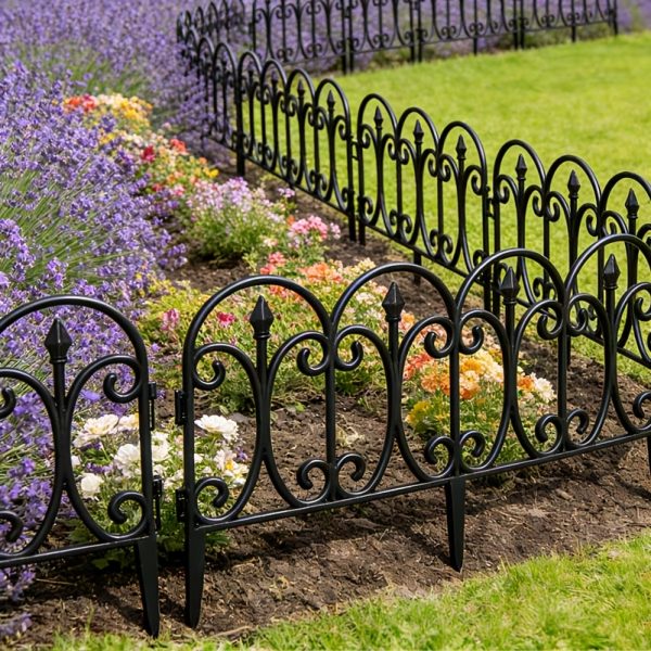 4/10pcs Pack, Decorating Garden Fences And Borders, Heavy-Duty Plastic Outdoor Landscape Grids with End, Suitable for Outside Courtyards, Yards, Flower Beds, Etc., Easy to Install Fence Boards for Animal Barriers, Courtyard Decoration