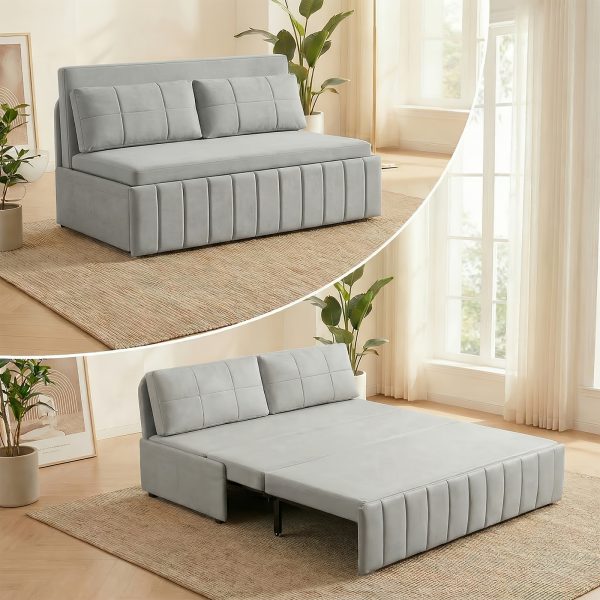 product-fancy-a9b6b511-9214-48f8-957f-ed4744a3cbcb 3in 1 Convertible Queen Sofa Bed, Pull Out Sleeper Couch, Armless Loveseat for Small Spaces