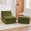 product-fancy-a9c2e67b-2849-423f-83f7-38ccc28268dd MCQ Single Recliner Chair with Footrest - 62.2-inch Foam Floor Lounger, Boneless Modern Bean Bag Sofa Suitable for Bedroom or Living Room, Cloud Bed for, No Assembly Required, Space-Saving