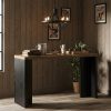 product-fancy-a9d3451a-fb5a-4fea-874f-b368fb620e84 55.12-Inch Home Bar Table with Spacious Top, Modern Freestanding Mini Bar Unit for Living Room, Kitchen, Basement & Balcony, Brown & Black