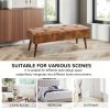 product-fancy-aa250e21-46fe-4c3f-882f-563acaa0818f 44-inch Brown Pu Bench, Bedroom Bench, Living Room Shoe Bench, Suitable for Multiple Scenes, Multiple Colors Available