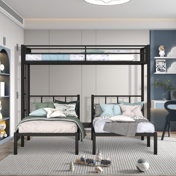 product-fancy-aa32971a-d4e3-4bc5-acfb-77a8a378ff27 Triple Twin Bunk Bed, Can Be Separated Into 3 Twin Beds